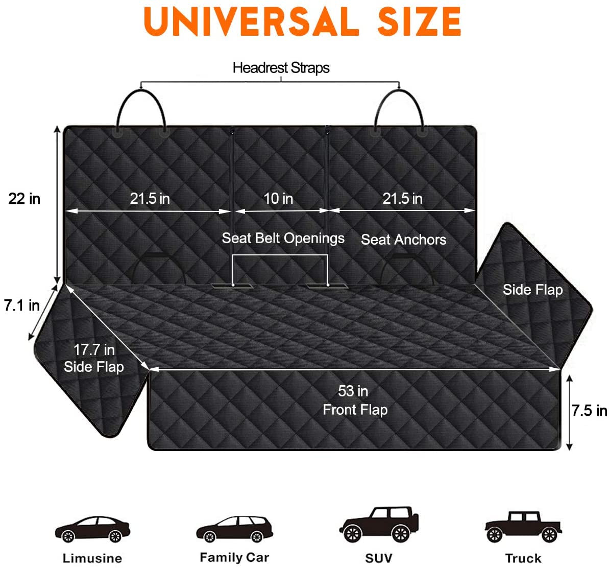 Pawtomation™ Waterproof Dog Car Seat Cover - Bench / SUV Size “Paw-proof every road-trip—no mud, fur or claw marks left behind.”