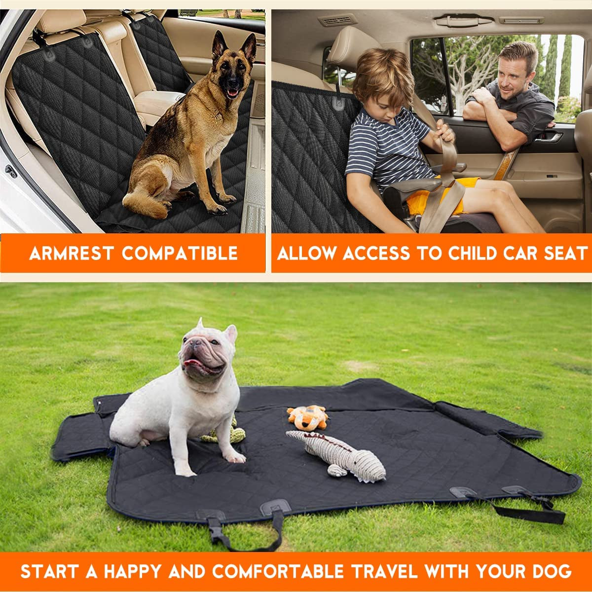 Pawtomation™ Waterproof Dog Car Seat Cover - Bench / SUV Size “Paw-proof every road-trip—no mud, fur or claw marks left behind.”